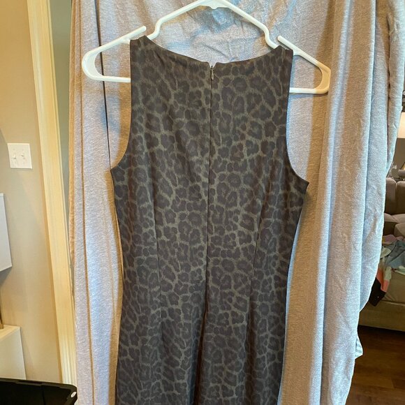 MICHAEL KORS Brown & Beige Print Leather Strap Buckle Dress XS - Picture 3 of 9